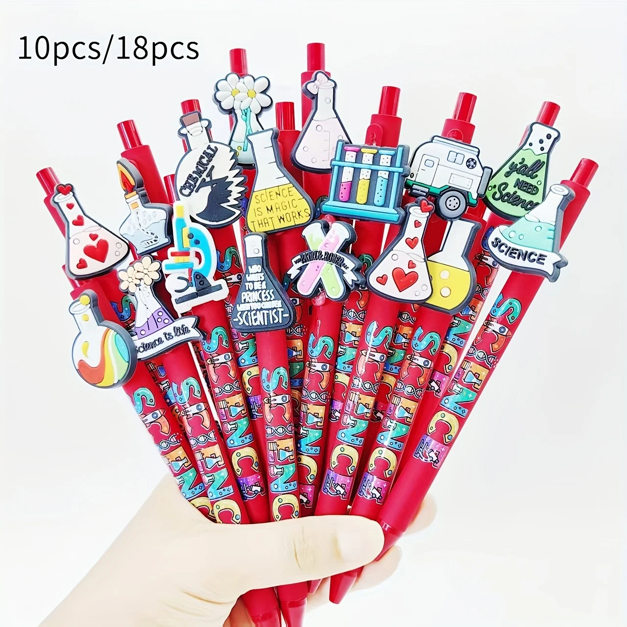 10pcs/18pcs Experimental Bottle Gift Pen Laboratory Ballpoint Pen Creative Experimental Bottle Element Gift Pen