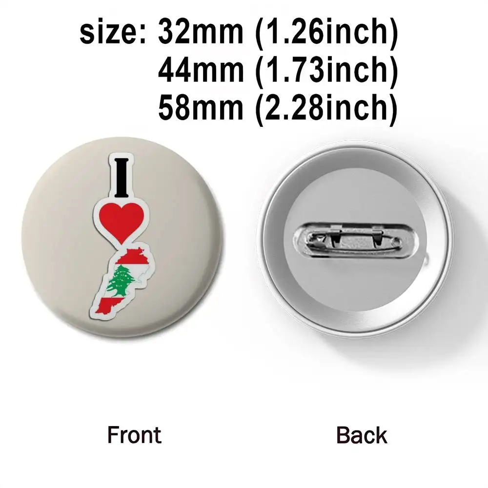 لبنان العلم خريطة شعار شارات جولة شارة رائعة دبابيس دبابيس الإبداعية للملابس قبعة ظهره هدية الملحقات #5
