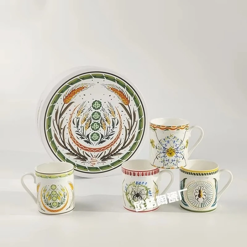 

Bone China Coffee Cups with Saucers Tea Cups Tableware Perfect for Morning Coffee Afternoon Tea Daily Use and Home Dining