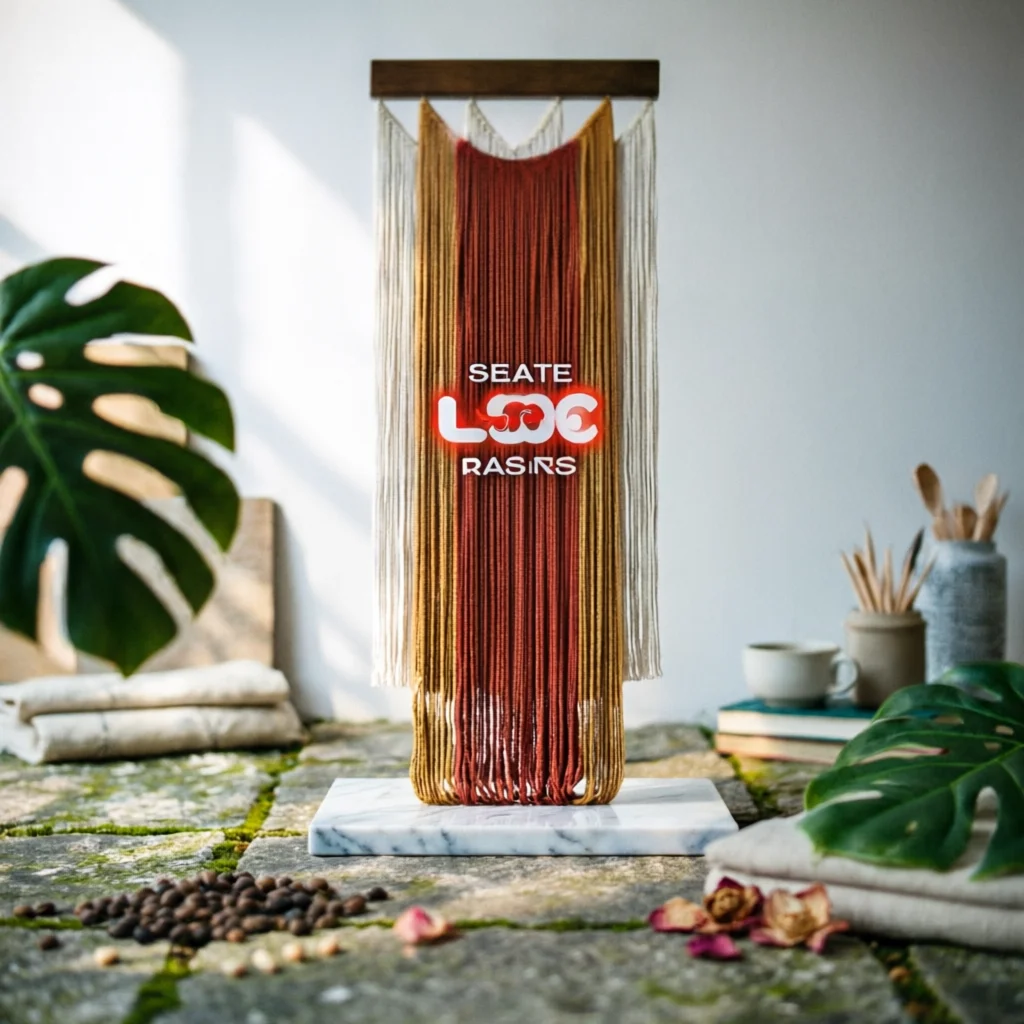 Boho Fringe Wall Hanging Gradient Color Wooden Dowel Tapestry Handwoven Wall Tapestry Handmade Bohemian Design for Living Room