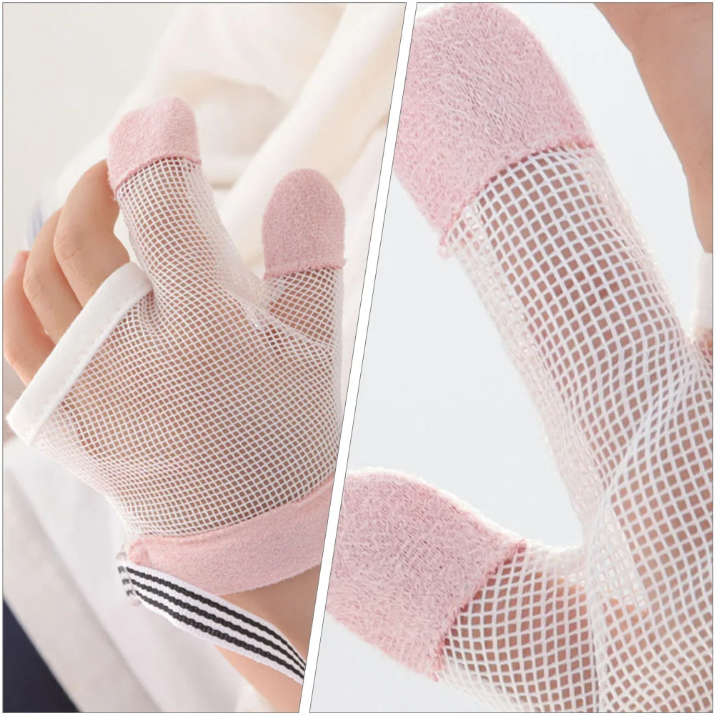 ถุงมือป้องกันการกิน ยืดหยุ่น Baby Thumb Guard สําหรับหยุดความปลอดภัยหน้ากากมือกัด Prevention Treatment Finger Nylon Kids