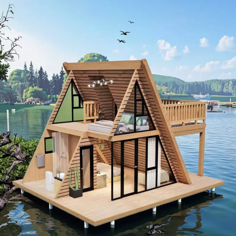 الفاخرة الصين الجاهزة الحاويات منزل الثلاثي سقف وحدات المقصورة المنازل الصغيرة حاوية سعر المنزل لأستراليا #4