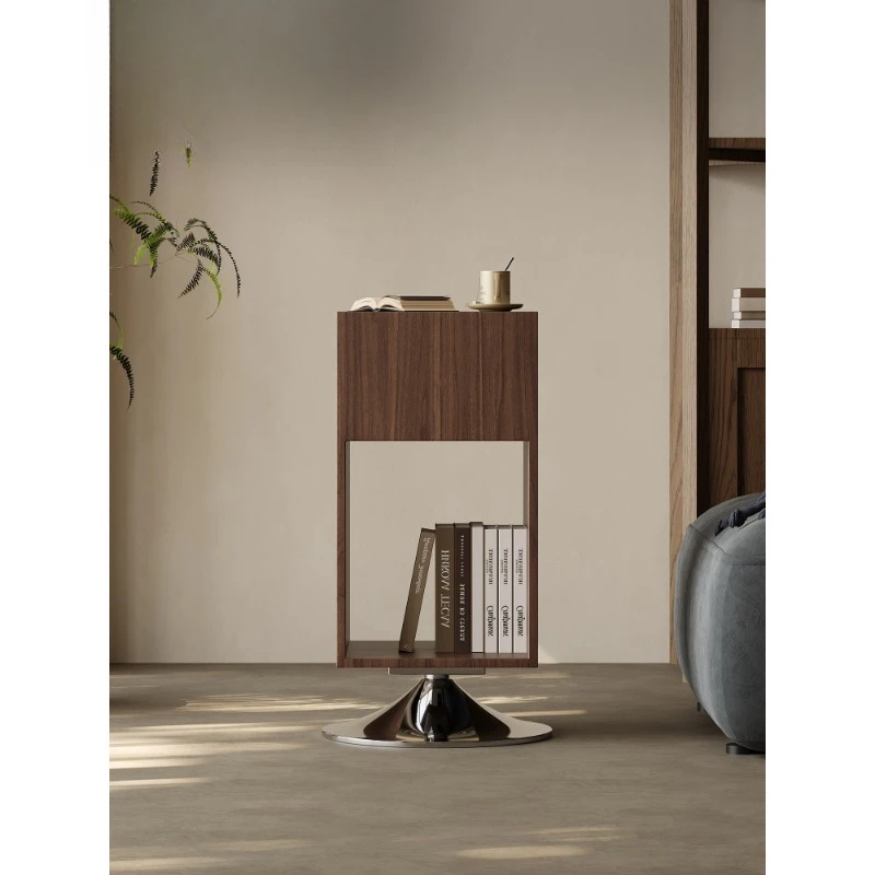Medieval style rotatable side few black walnut minimalist sofa side cabinet living room 2025 new model