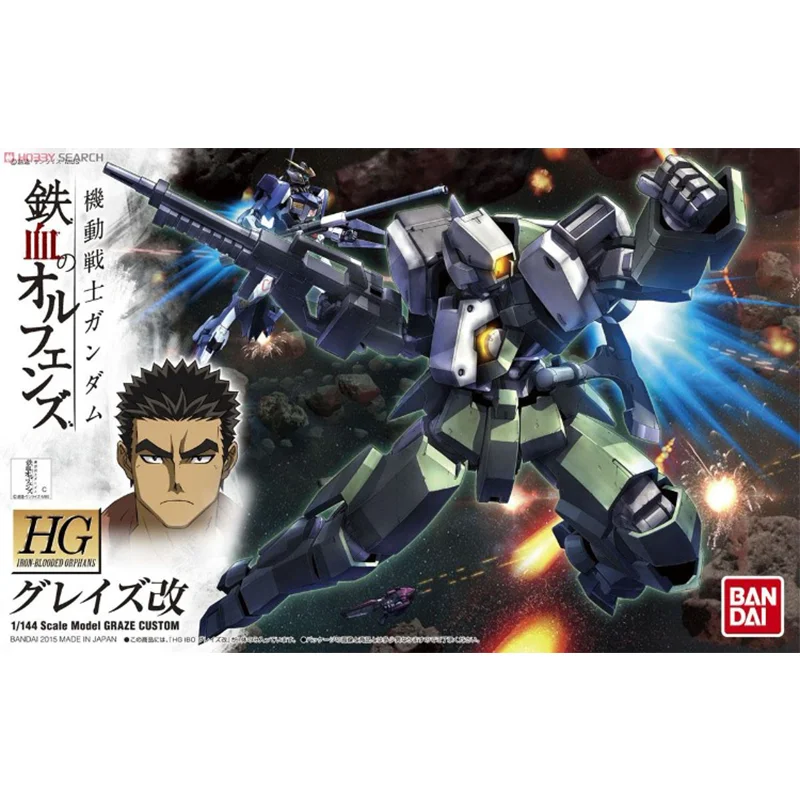 Spot Direct Delivery Bandai Original Anime Collectible GUNDAM Model HG IBO GRAZE CUSTOM Action Figure Assembly Toys For Kids