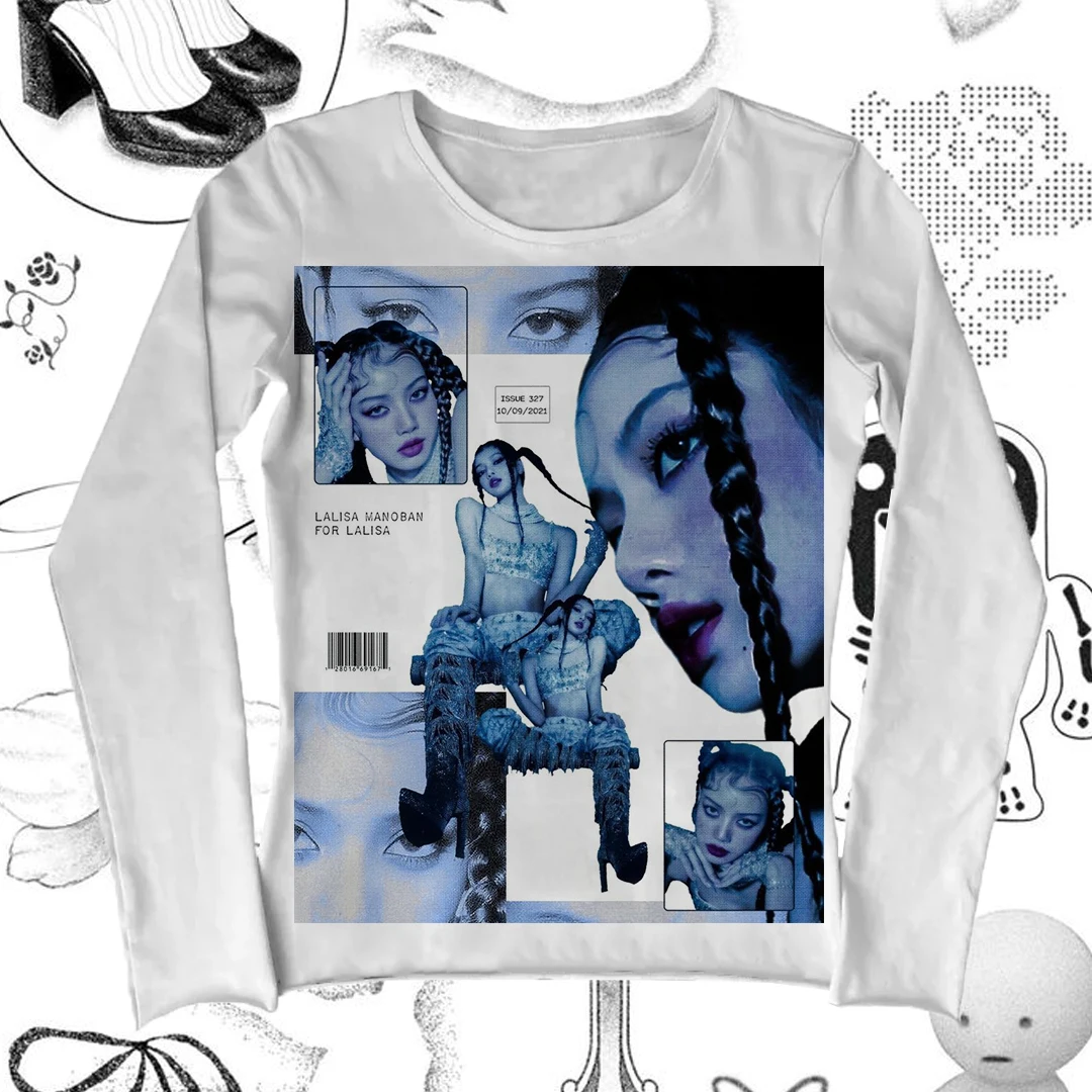 

Goth 90s Clothes Vintage Top Y2k Clothes Women 2000s Tops Star Girl Y2k Kitty Shoujo Girl Style Woman Clothing T Shirt for Women