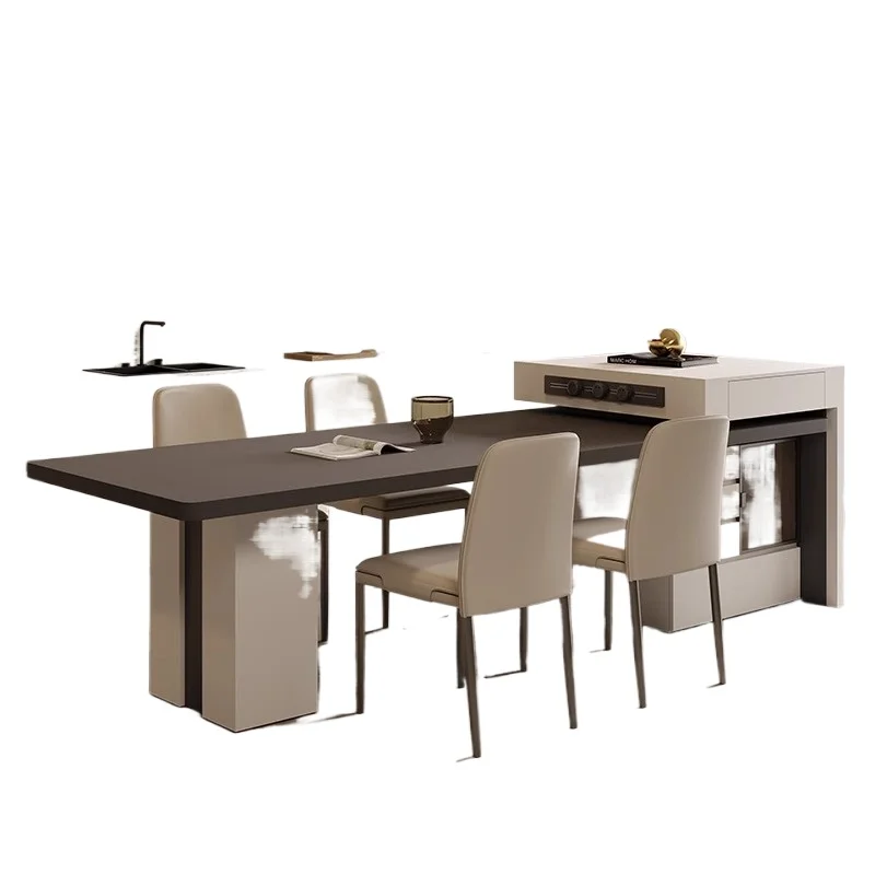 

Обеденный стол Shimadai в итальянском стиле, легкий люкс, для дома, высококачественная кухонная мебель, обеденный стол и стулья Nakajima из сланца.