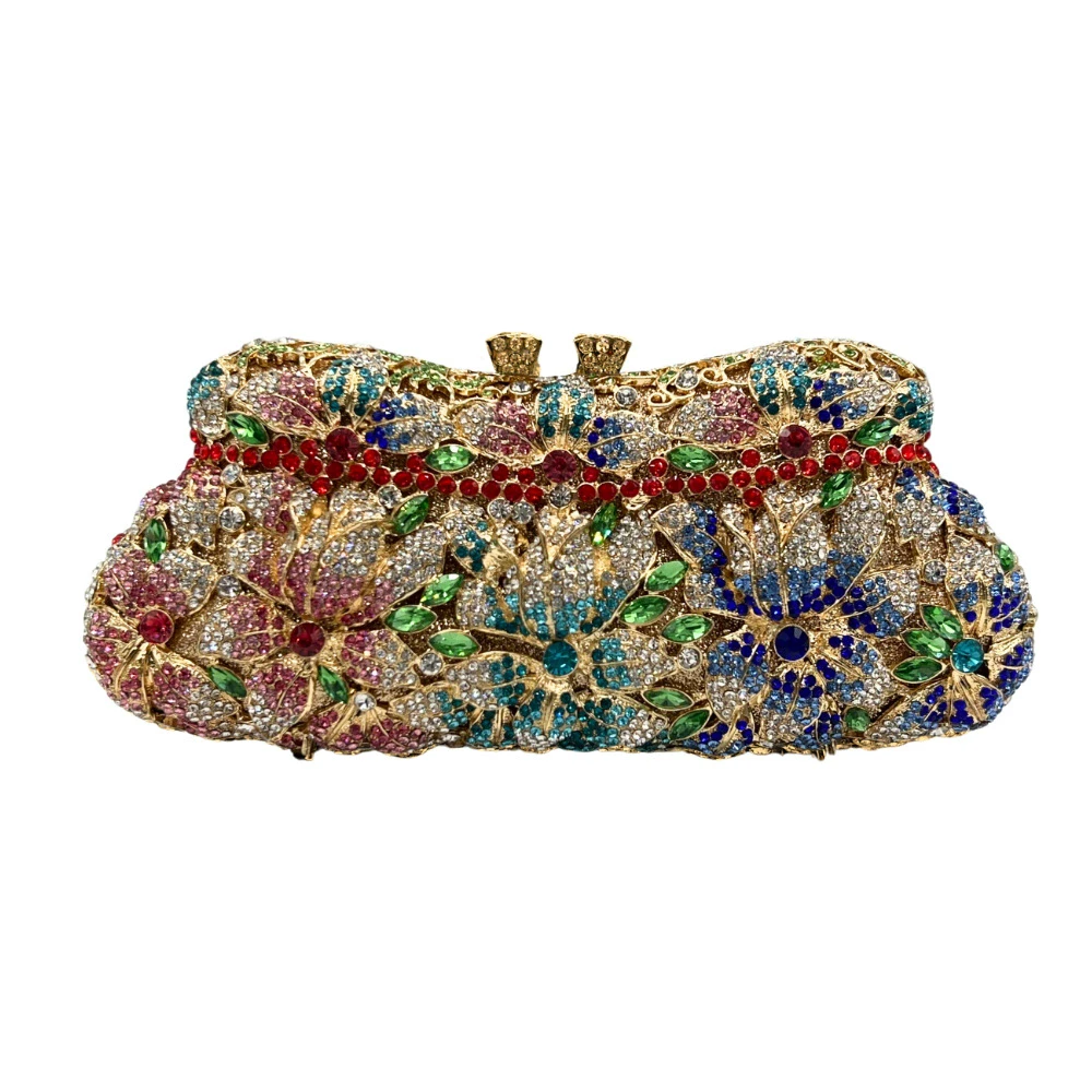 

Клатч, новинка весны, сумка на цепочке со стразами, обеденная сумка на одно плечо, цветное банкетное платье с бриллиантами, металлическая женская сумка