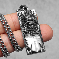 Jesus Retro Powerful Amulets Stainless Steel Men Necklaces Pendant Chain Punk For Women Fashion Jewelry Gifts Wholesale