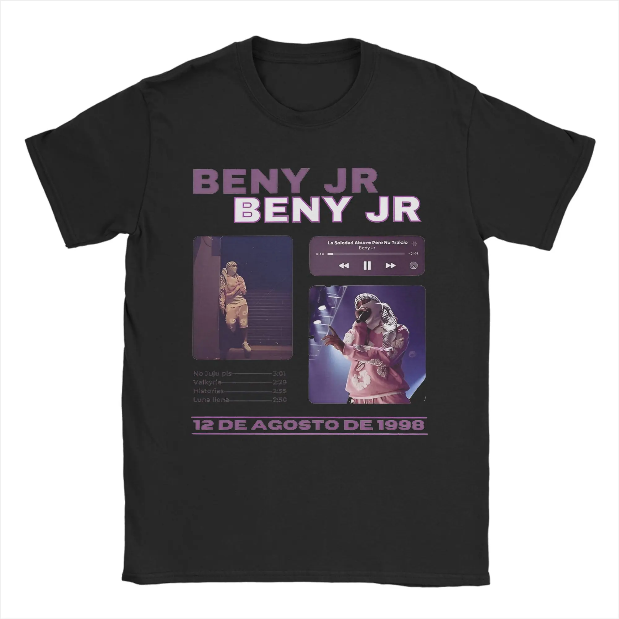 Camiseta Vintage Beach New Beny Jr Singer 1998, camisetas de tendencia, Camiseta de algodón para hombre, camisetas impresionantes de manga corta de talla grande