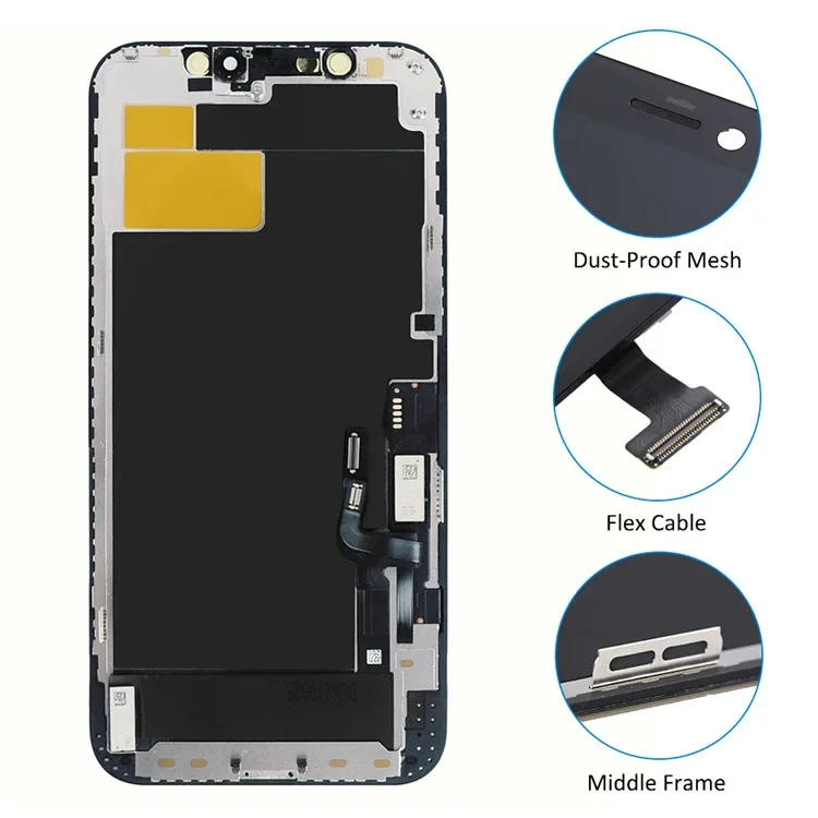 Nova tela oled para iphone x xr xs max 11 12 pro max display lcd para iphone 7 8 plus xs 11 incell suporte de tela toque 3d verdadeiro