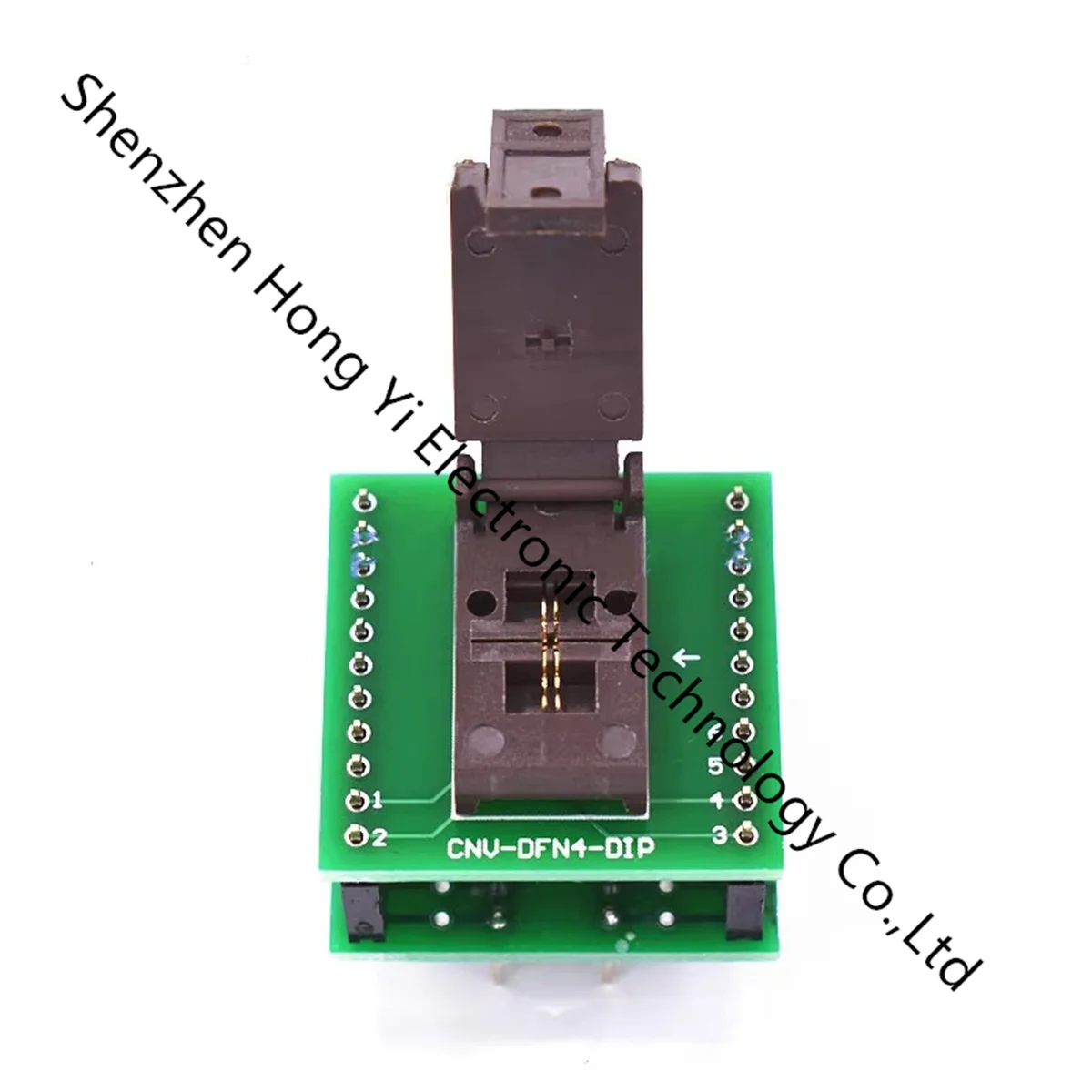 DFN1X1-4L (0.65) to DIP4 aging test seat with plate, gold plated aging seat, burning IC socket