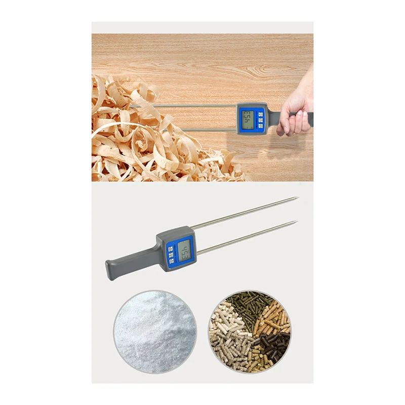TK100W Hygrometers Wood Sawdust Powder Hay Bale Peat Moisture Meter Tester Digital LCD Humidity Moisture Analyzer High Guality