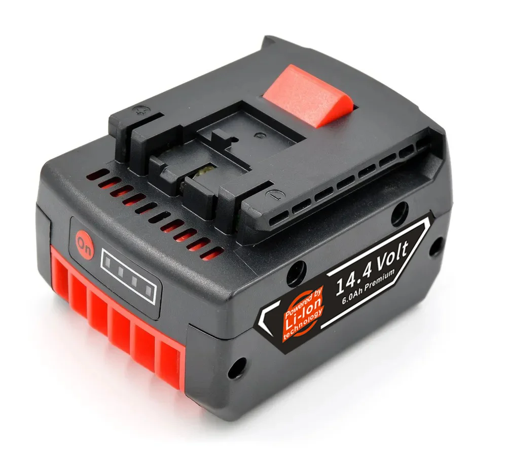 

14.4V 6.0Ah Rechargeable Lithium-Ion Battery - Replacement for Bosch GBH GDR GSR 1080 DDS180 & BAT614G BAT607 BAT607G Power Tool