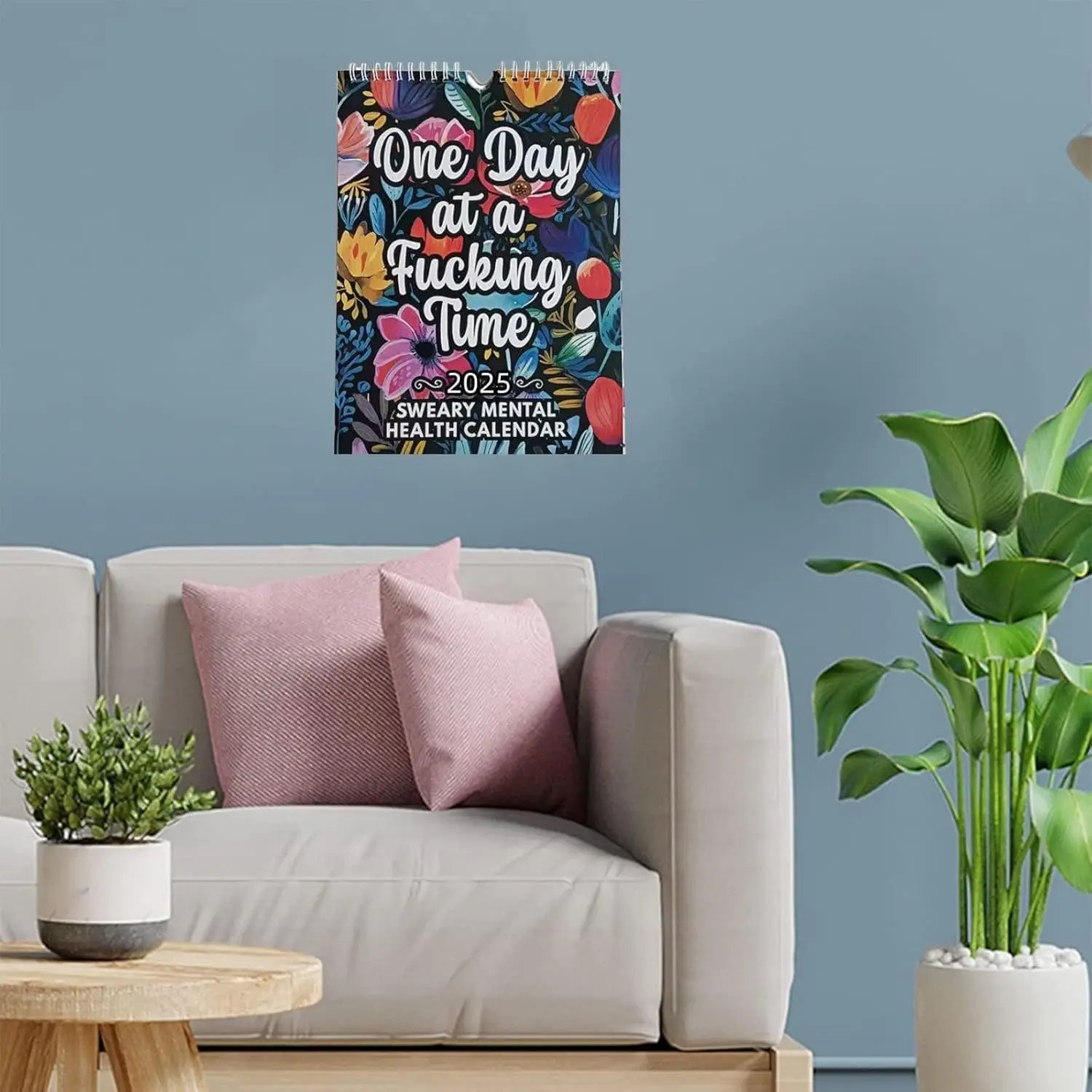 Wall Calendar - Supports mental health plans with humorous profanity and inspirational quotes - Paper materials