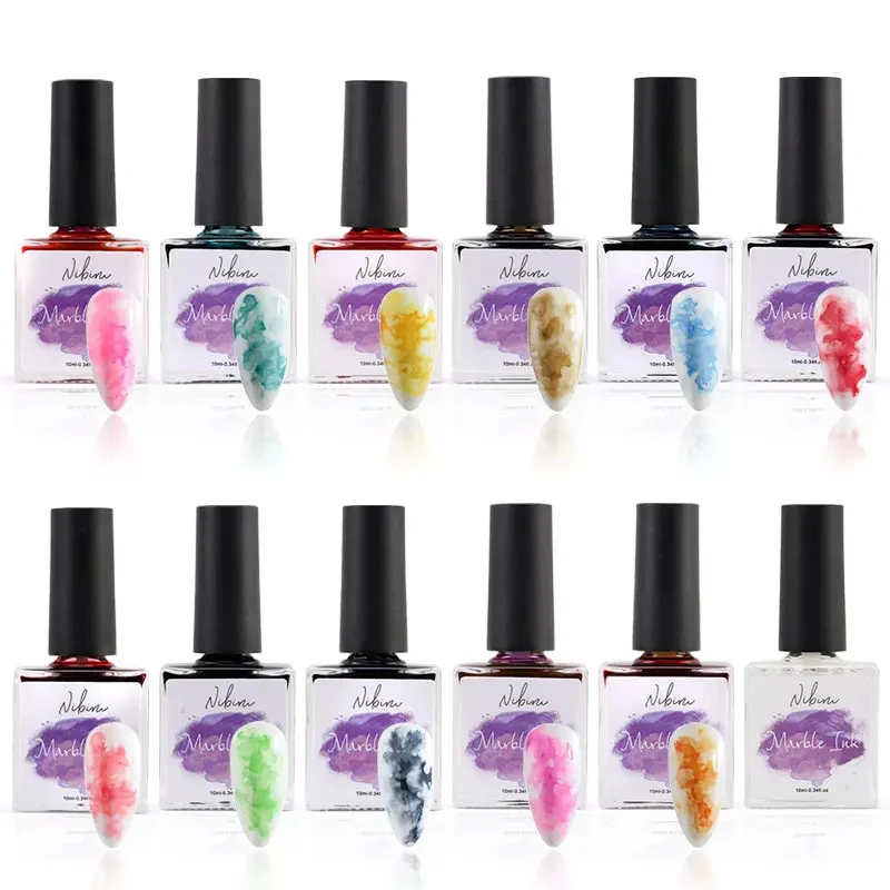 Blooming Gel Nail Polish Set Fast Dry transparent wateracquerello Ink Polish Nails Art Design Natural Air Dry Nail Art vernice Manicure