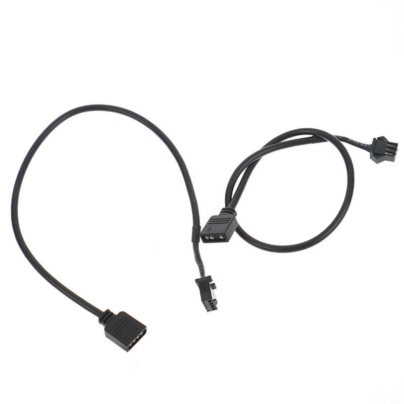 △ Motherboard RGB Adapter Conversion Cable 5V 3Pin / 12V 4Pin RGB Led Strip Light For PC Computer LED Light Strip Line 30cm
