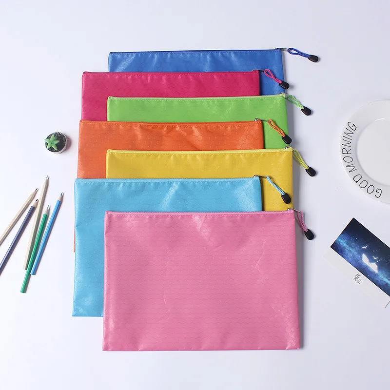 A4 1PCS/2PCS Large Capacity Waterproof Document Bag Student Office Stationery