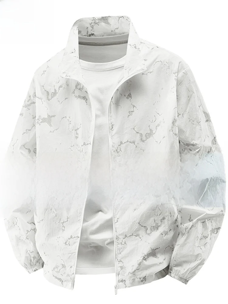 

Paul Men's Summer High-Quali Loose Comfortable Wear-Resistant Stand Collar Sun Protection Jaet Faionable Urban Sle