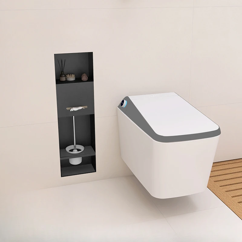 

Metal niche embedded toilet shelf, stainless steel tissue storage