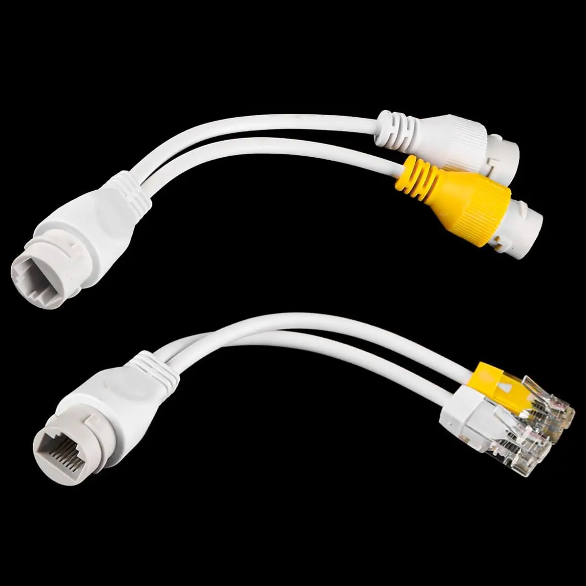 Waterproof IP PoE Ethernet Splitter Adapter RJ45 Fits Connectors for Security Camera Installation Ethernet Cable Management