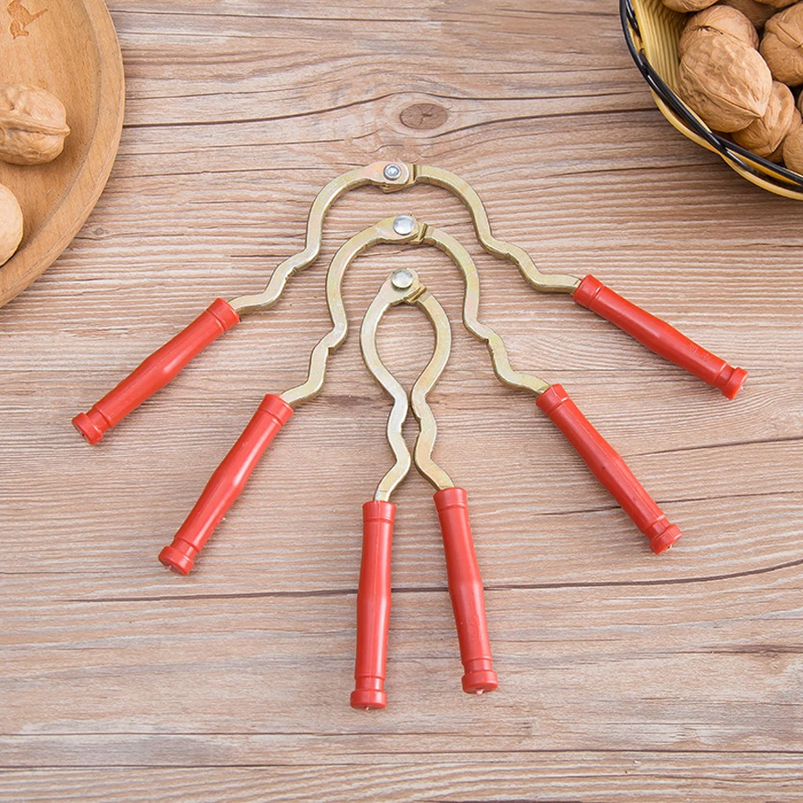 أداة مطبخ بمشبك مفرقع الجوز المعدني شديد التحمل لجوز البقان والبندق - كسارة الجوز لسهولة إعداد الطبخ