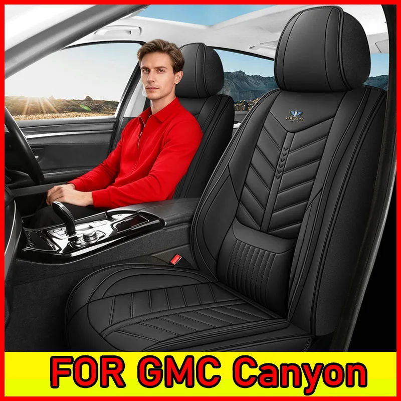 Car seat cover high quality PU leather soft comfortable solid waist fully wrapped and wear-resistant seat cover FOR GMC Canyon