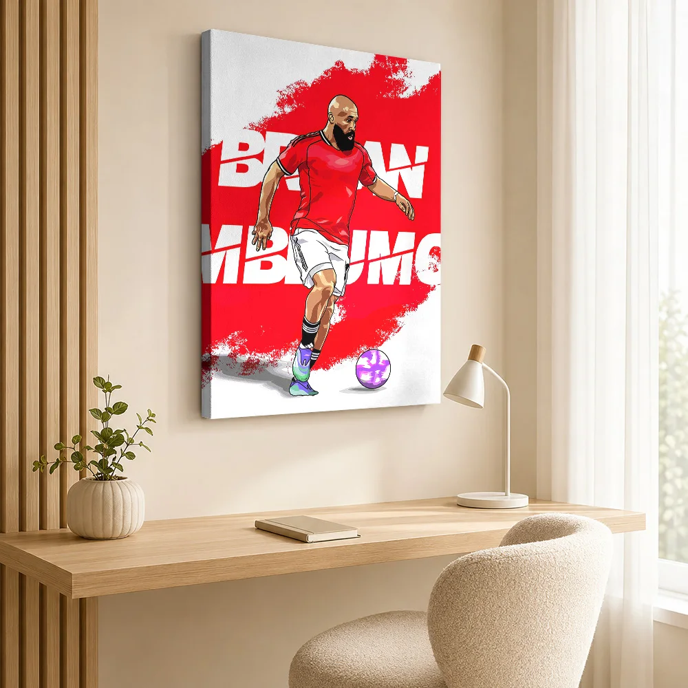 Argentina Soccer Player Framed Canvas Print Poster Retro Style Wall Art With Personalized Photo For Home Gym Ideal Birthday Gift