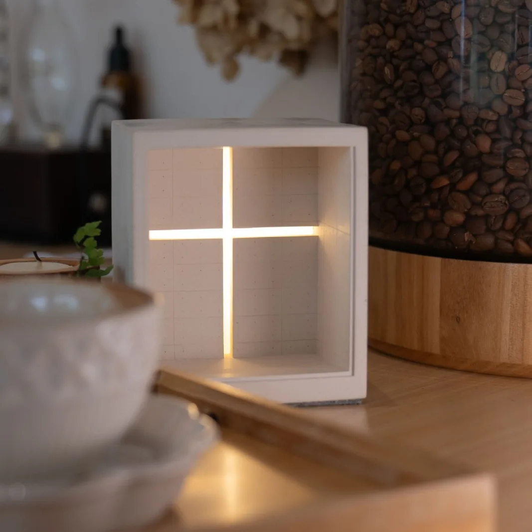 2026 hot Church of Light Architecture Night Light Cement Ornament Table