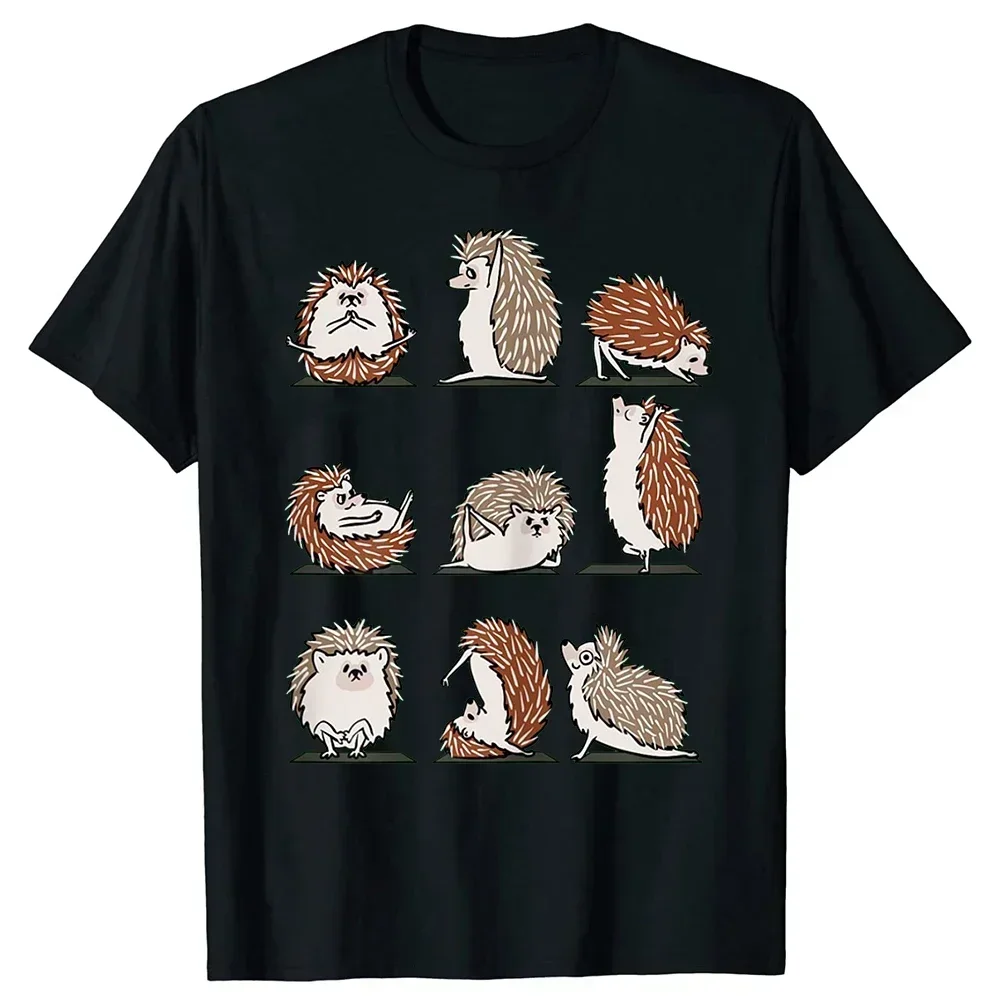 NG Tee Tops Round Neck Short-Sleeve Fashion Tshirt Clothing Casual Basic T-shirts Funny Hedgehog Is Calling Pet Lover T Shirts