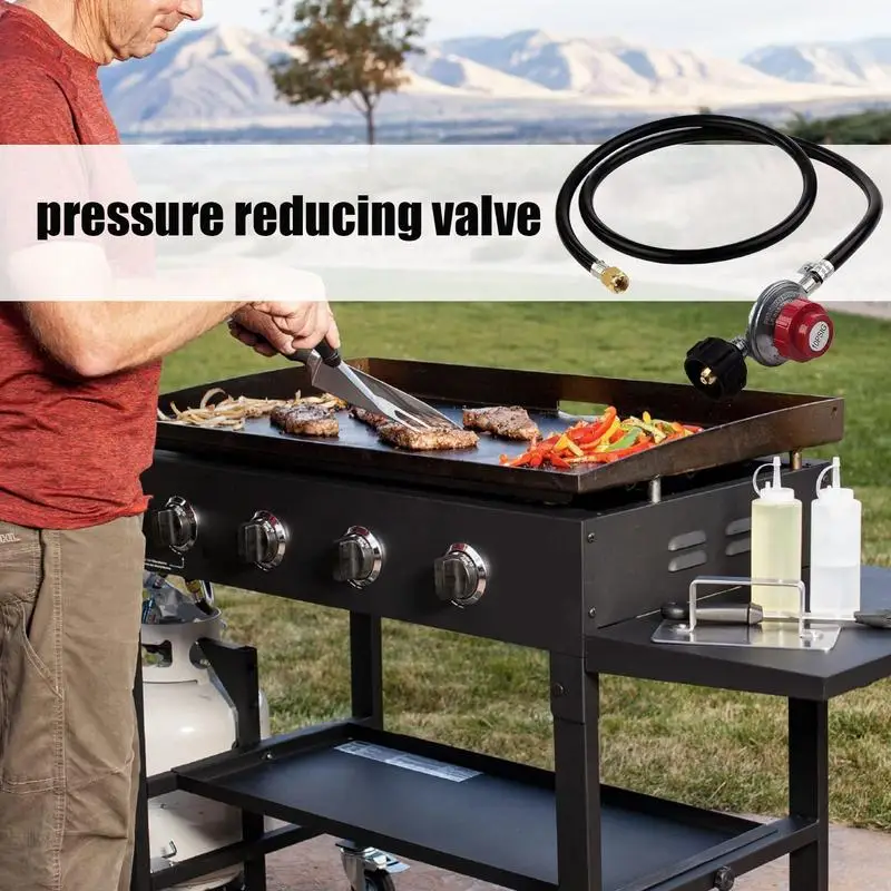 

Adjustable Propane Regulator Propane Pressure Regulator Propane Adapter Hose With 3/8 Flare Fitting Grill Regulator High