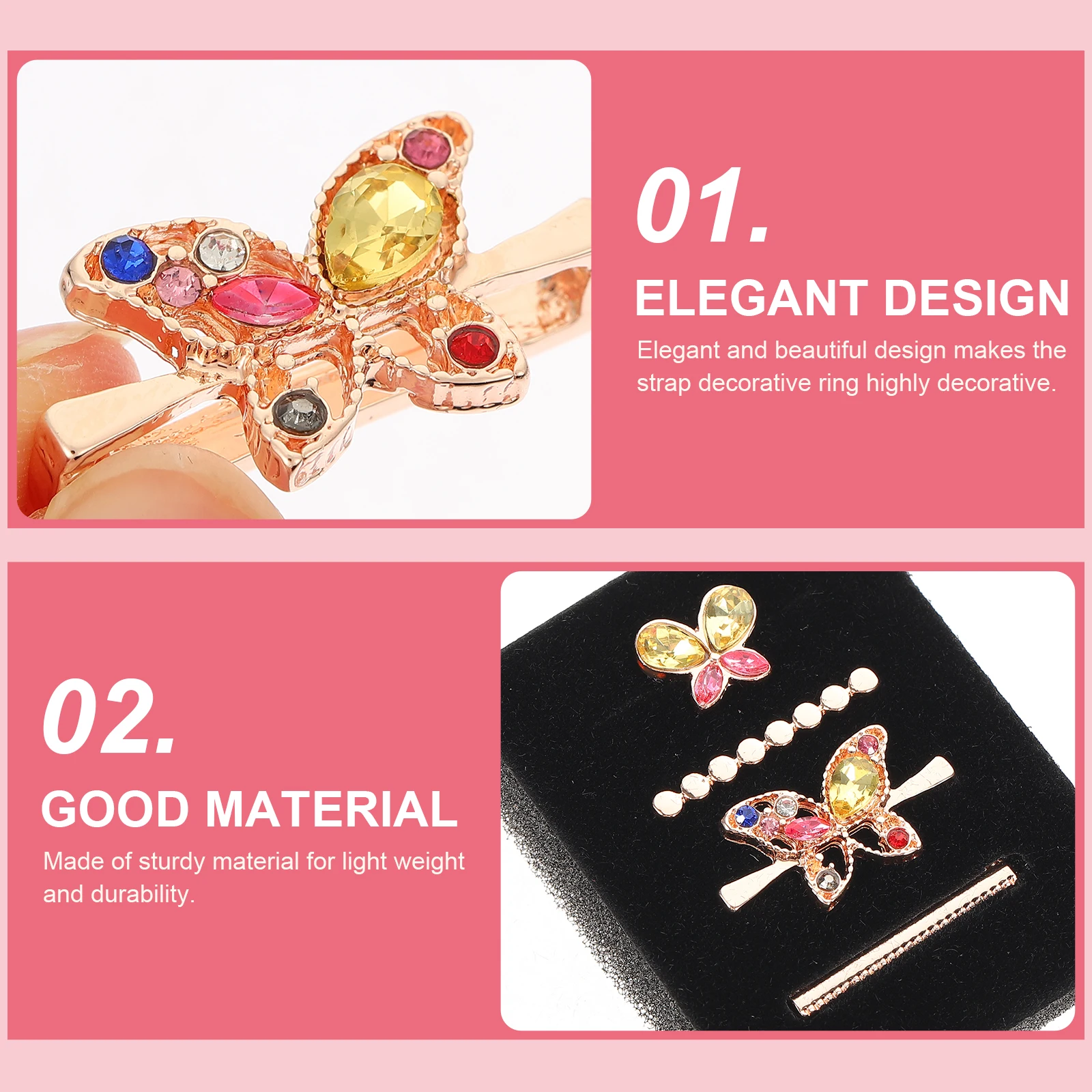 

1 set 1 Set Silicone Watch Bands Compatible With Smartwatch Band Ring Charm For Watch Strap Decoration Diy Watchband Accessories