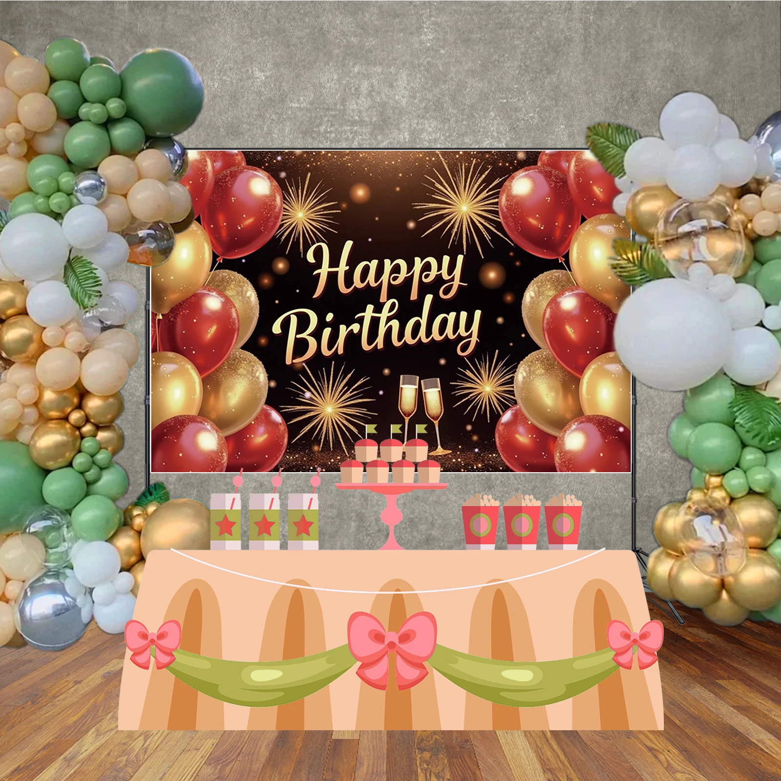 MOON.QG украшение для дня рождения фон для фотосъемки воздушный шар трава баннер на заказ фон обои настенная фотобудка портрет