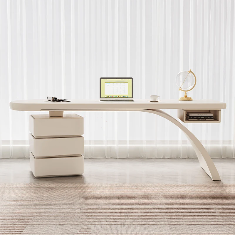 Home Office White L Shaped Wooden Desk Setup Manicure Executive Wood Student Desk Wall Modern Scrivania Bianca Office Furniture