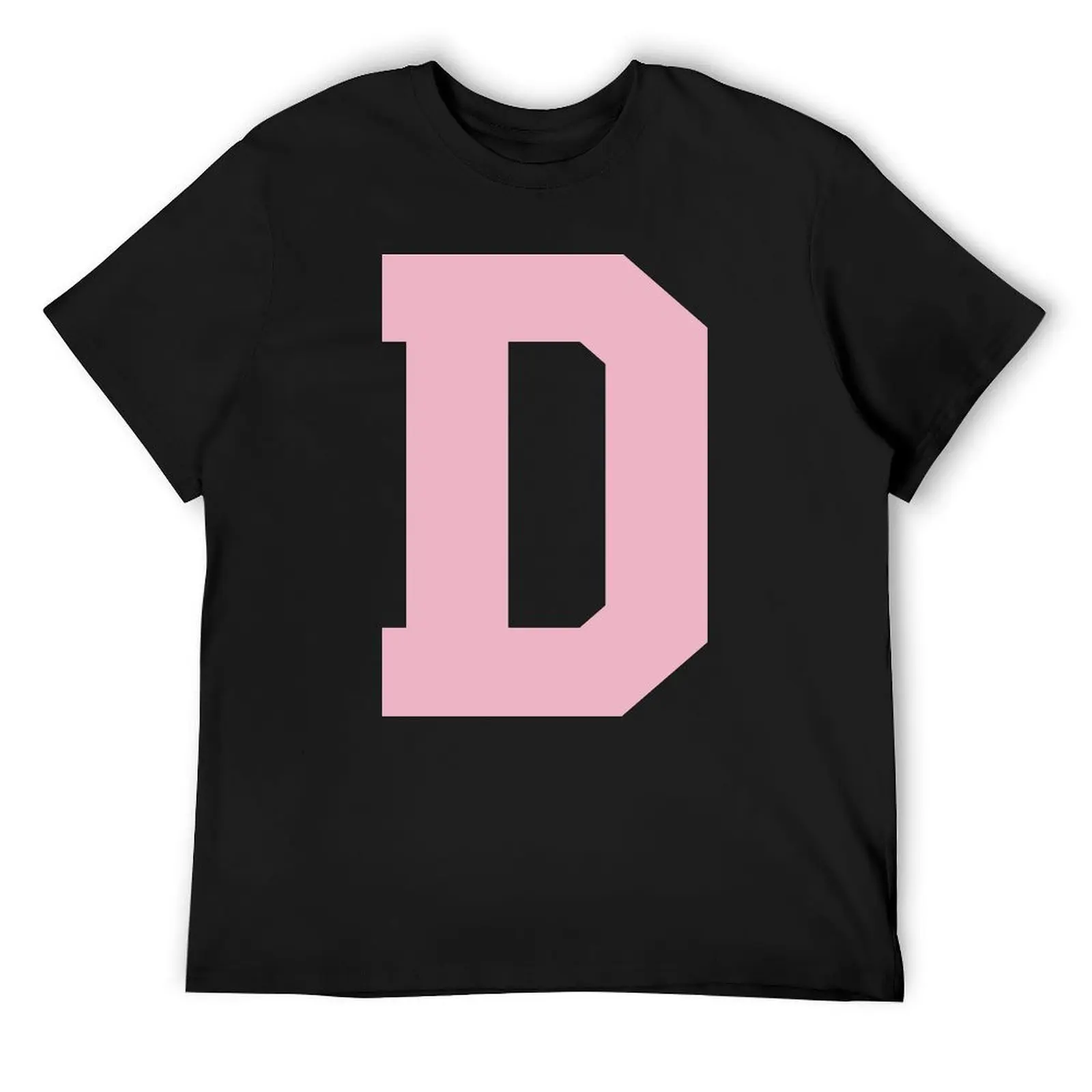 Alphabet, Rose D, Sports letter D T-Shirt plus size clothes aesthetic clothes kawaii clothes black t shirts for men