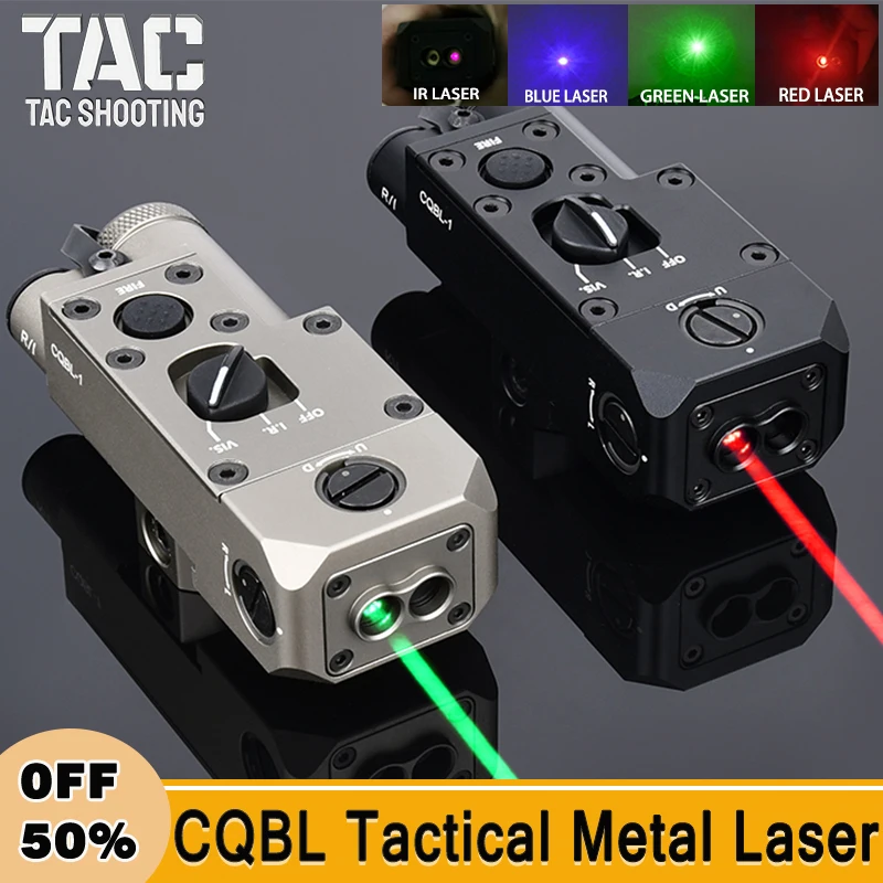 Tactical Full Metal CQBL-1 IR Red Green Blue Dot Laser Indicator Hunting Airsoft Weapon Light Accessory Fit 20mm Picatinny Rail