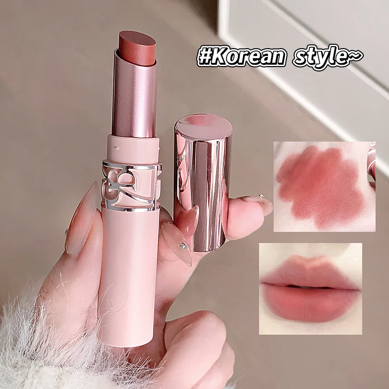 BILY BEAR Soft Matte Lipstick Velvet Blur Long Lasting Highly Pigmented Smooth Non-Drying Nude Lip Color Korean Makeup