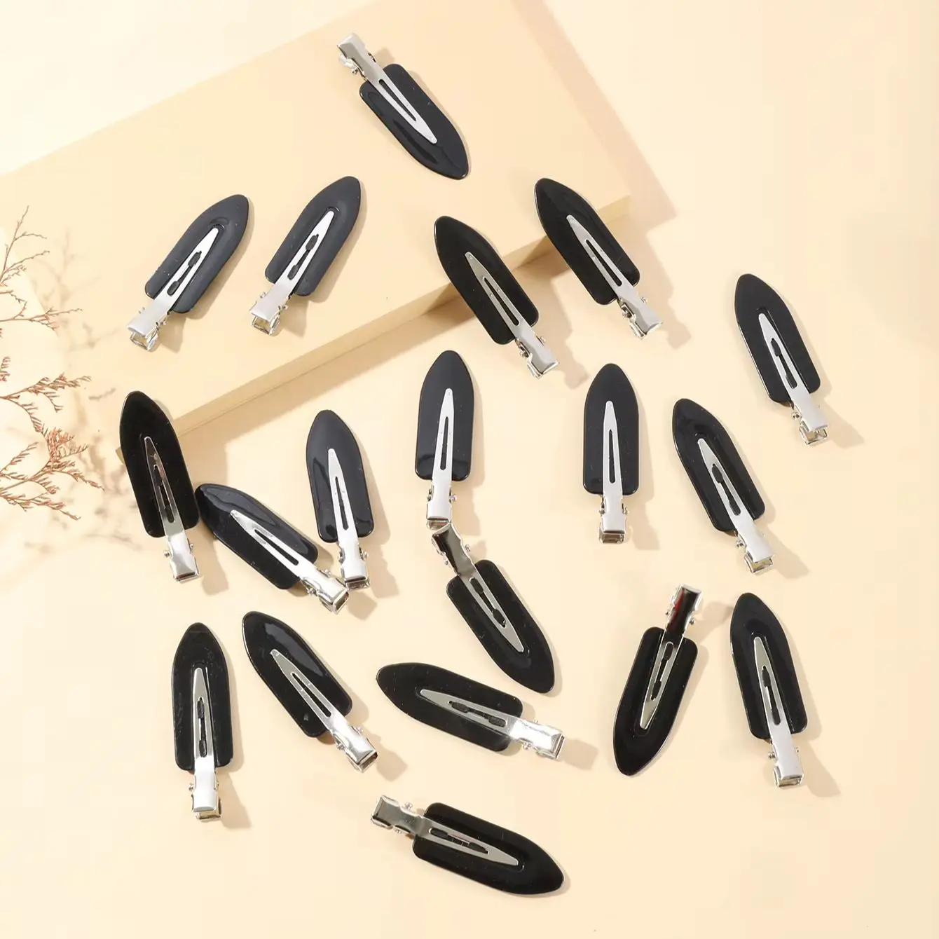 

20 pieces/set of non curved side bangs makeup accessories for women's styling hair clips Special for real hair wigs