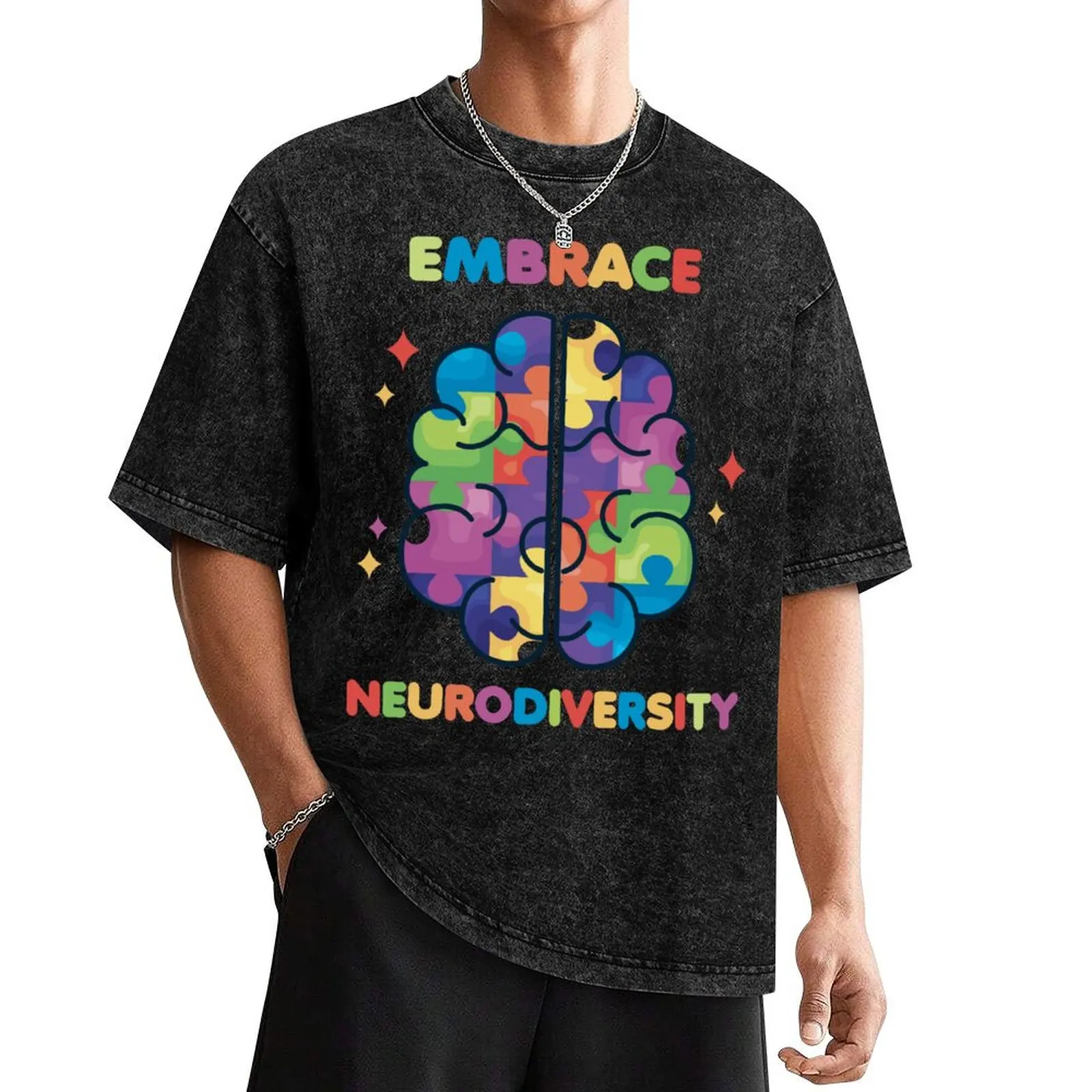 

Embrace Neurodiversity Brain Autism T-Shirt oversized graphic tee shirts graphic tees slim fit t shirts for men