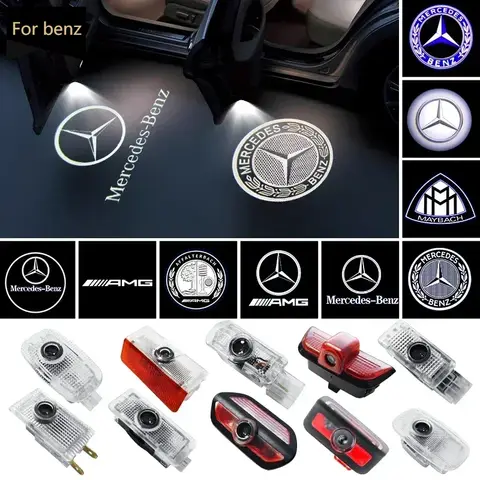 2 st LED-bildörrs välkomstljus logotypprojektor för Mercedes Benz GT W223 W639 W168 W245 W215 W164 X164 W204 W219 W206 W209 W218 10 best sales Mercedes 204 - №6