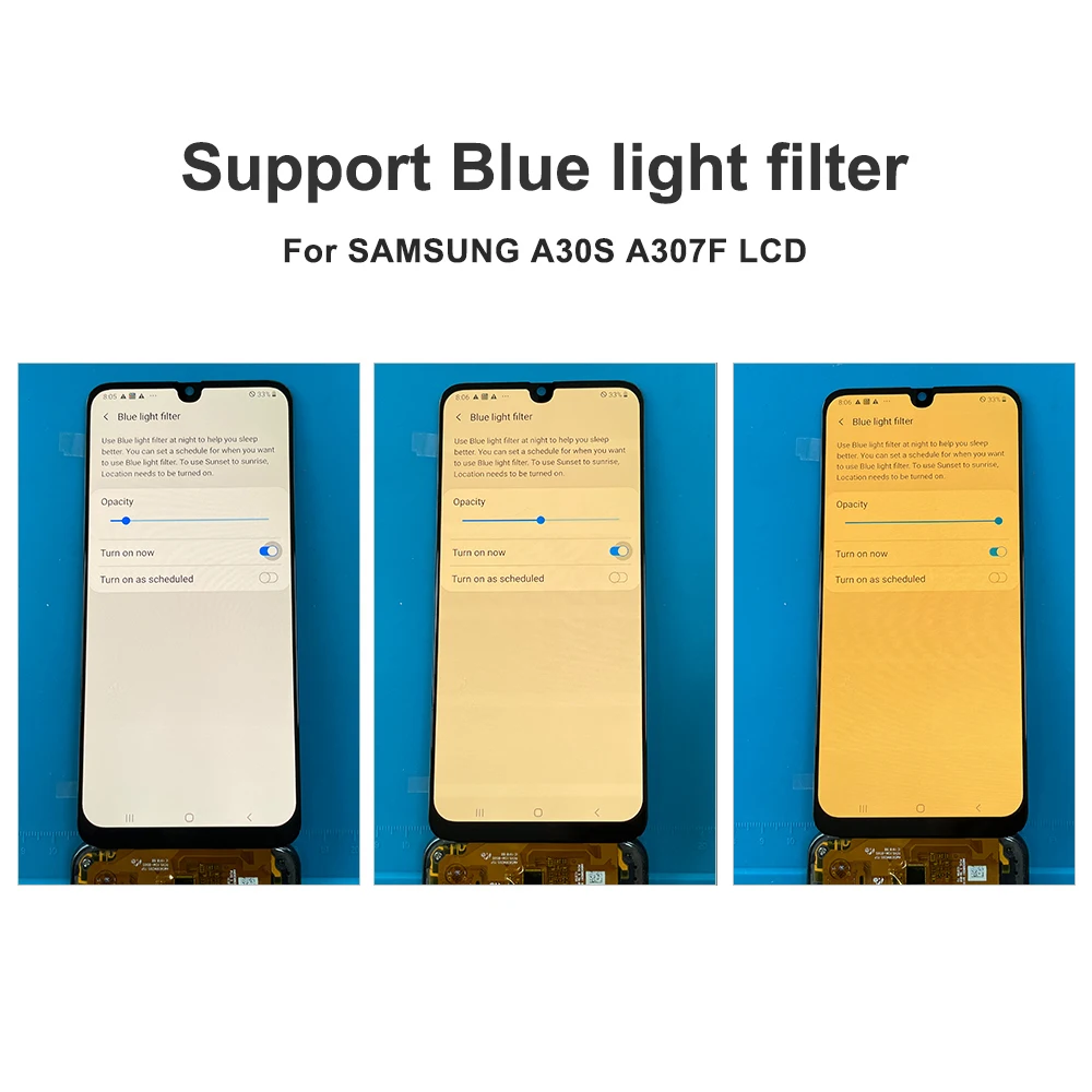 Super AMOLED LCD สําหรับ Samsung Galaxy A30s A307F A307FN จอแสดงผล LCD Touch Screen Digitizer Assembly สําหรับ Samsung A30S