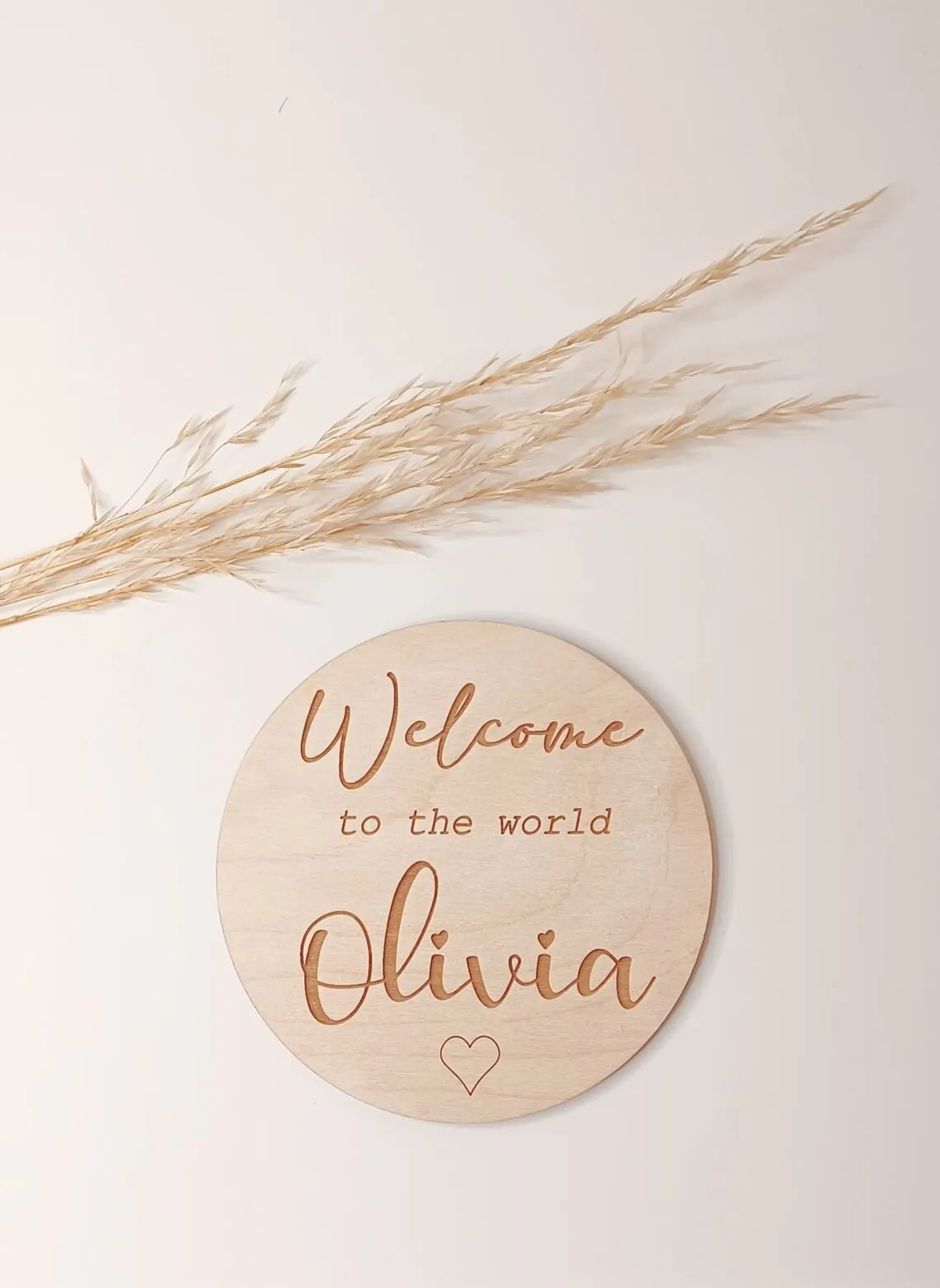 Personalised Baby Arrival Sign, Engraved Baby Name Plaque, Hello World My Name Is, Welcome To The World, Social Media Photo Prop