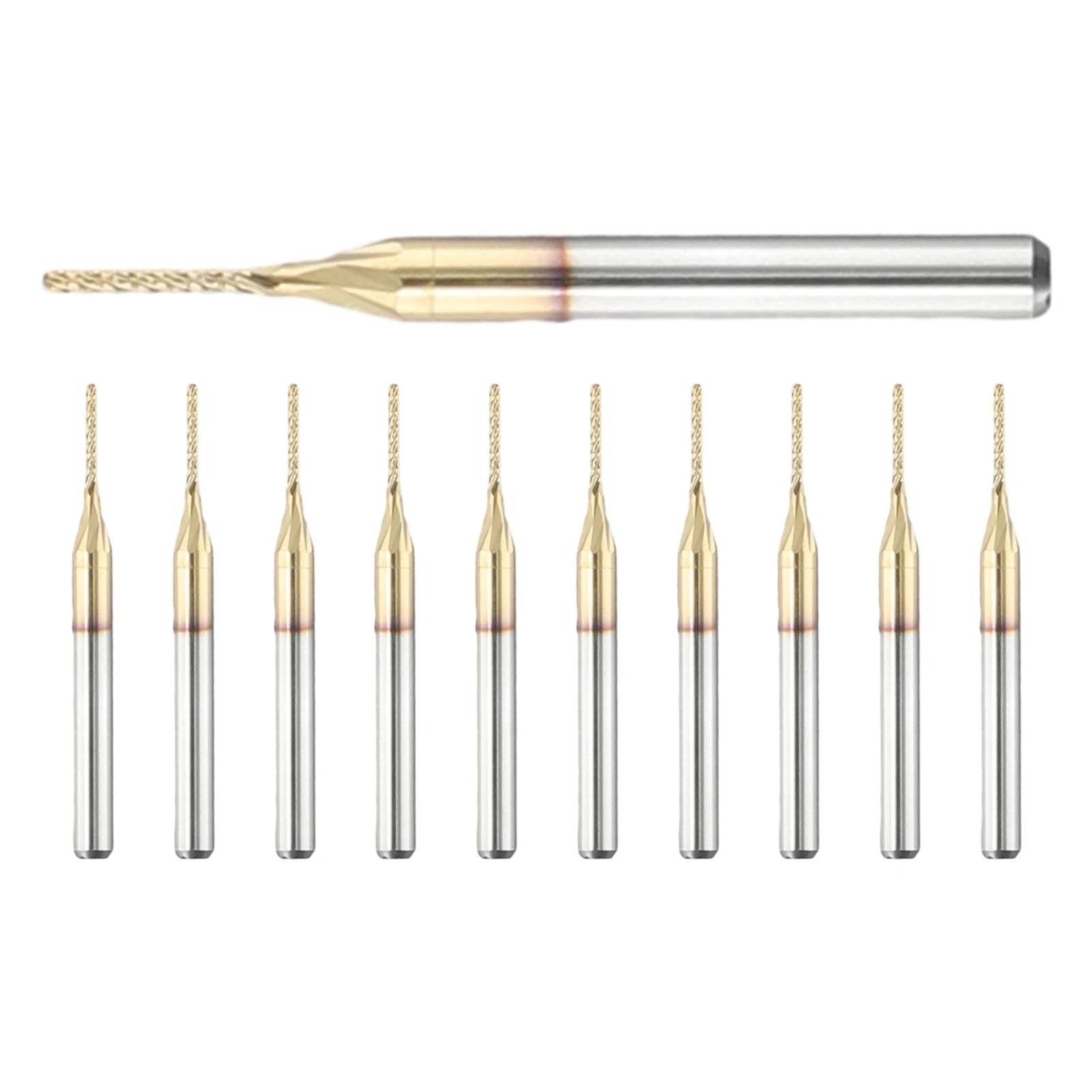 PCB Machine Milling Cutter Drill Bit Engraving Router Bits 1/8\\\" Shank 10pcs Carbide End Mill For Glass Fiber