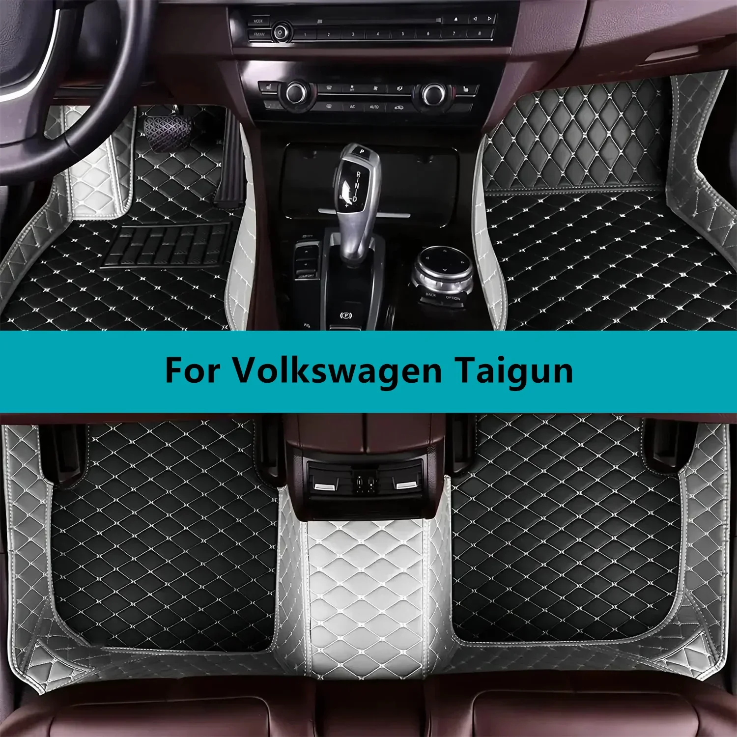 

Leather Car Floor Mats For Volkswagen Taigun 2022 2023 2024 2025 2026 All Weather Waterproof Car Floor Mats