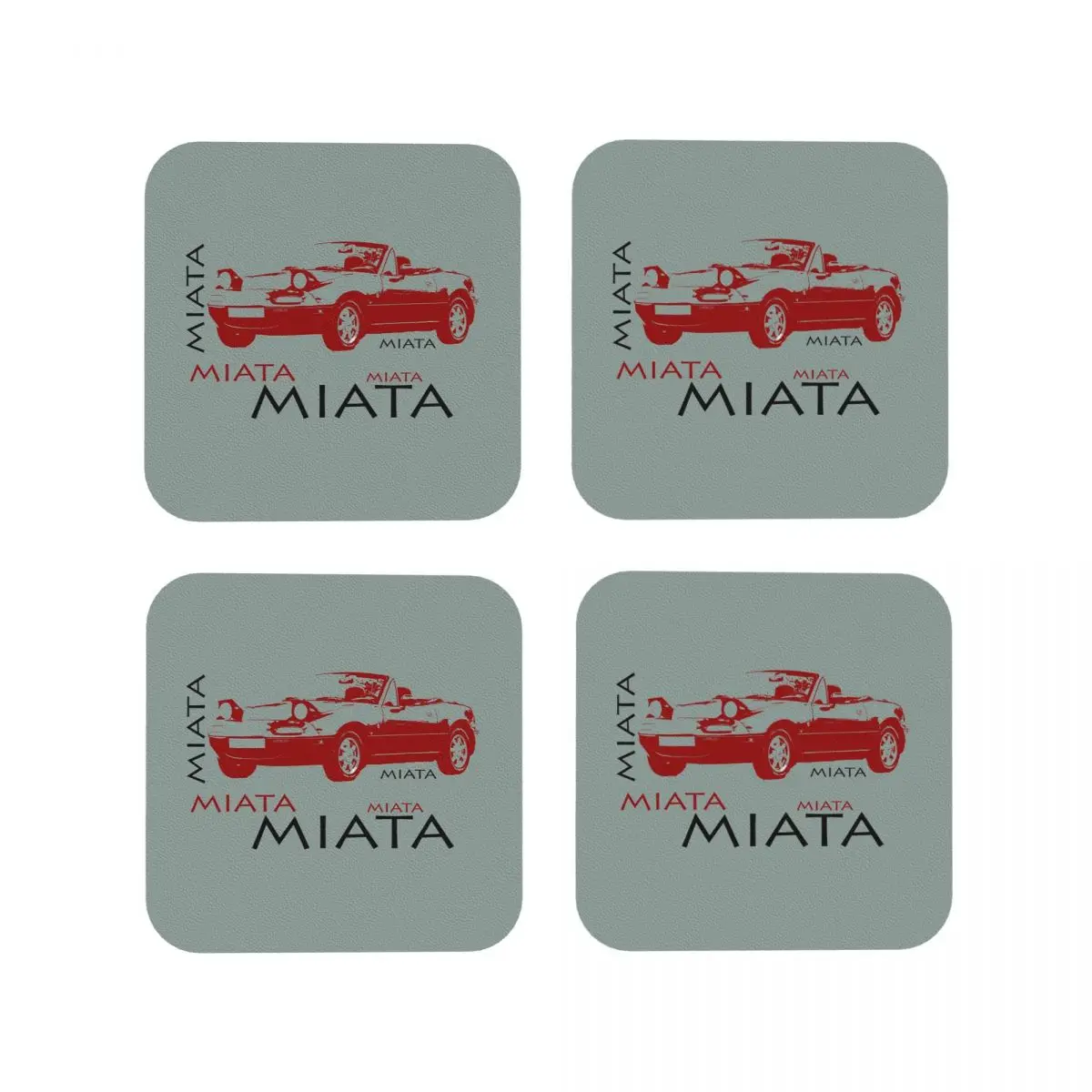 

Mazda Miata Подставки Кухонные салфетки Нескользящие изоляционные коврики для чашек Кофейные коврики для декора Домашняя посуда Подушечки Набор из 4 шт.