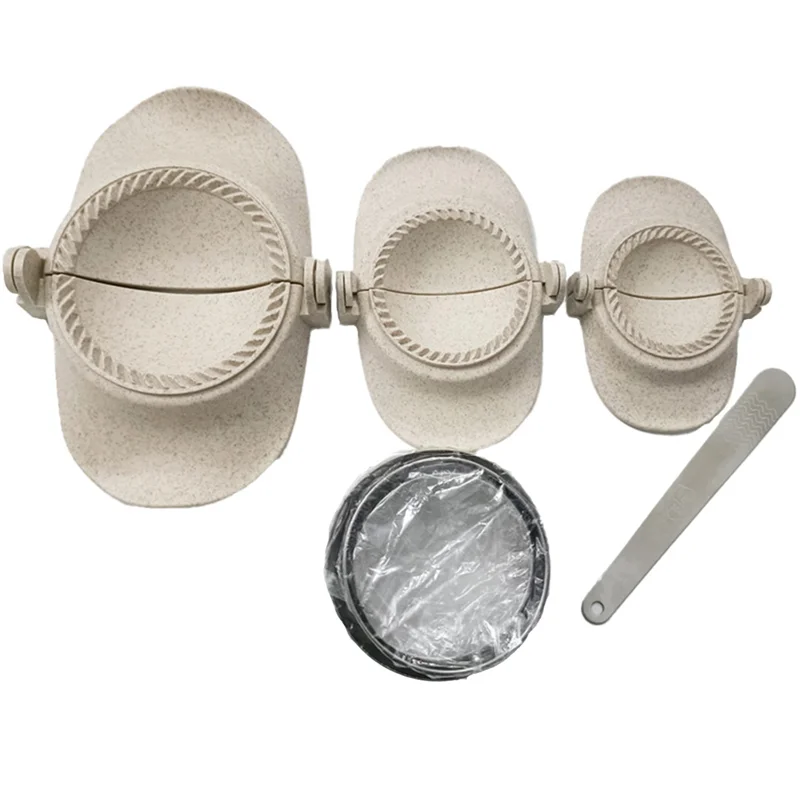 Dumpling Maker, Empanadas Press Mold Maker Set with Dough Cutter and Stuffing Spoon, Empanada Molds