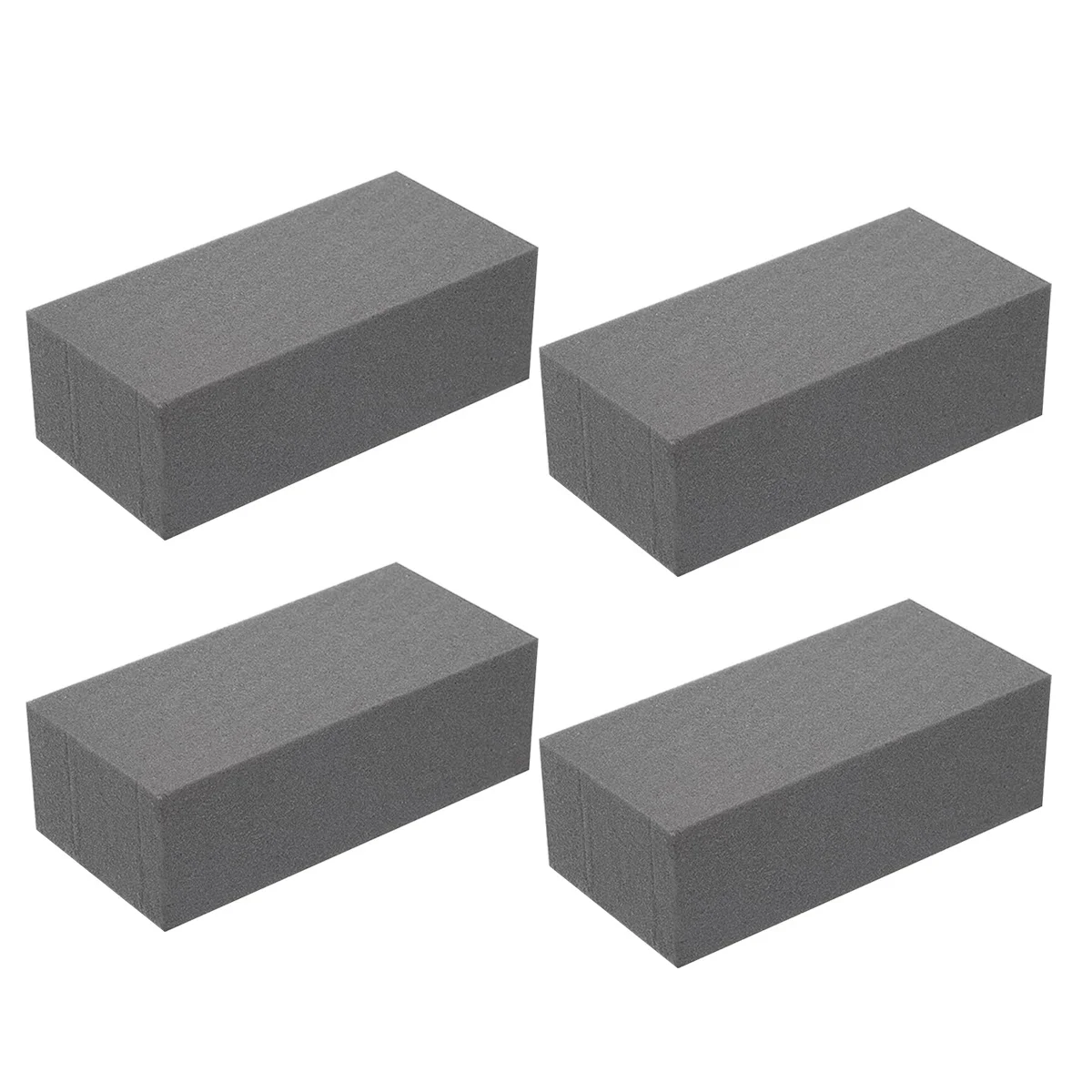 4Pcs Dry Floral Foam for Artificial Flowers Wet Floral Foam Bricks Grey Florist Blocks for Flower Arrangement