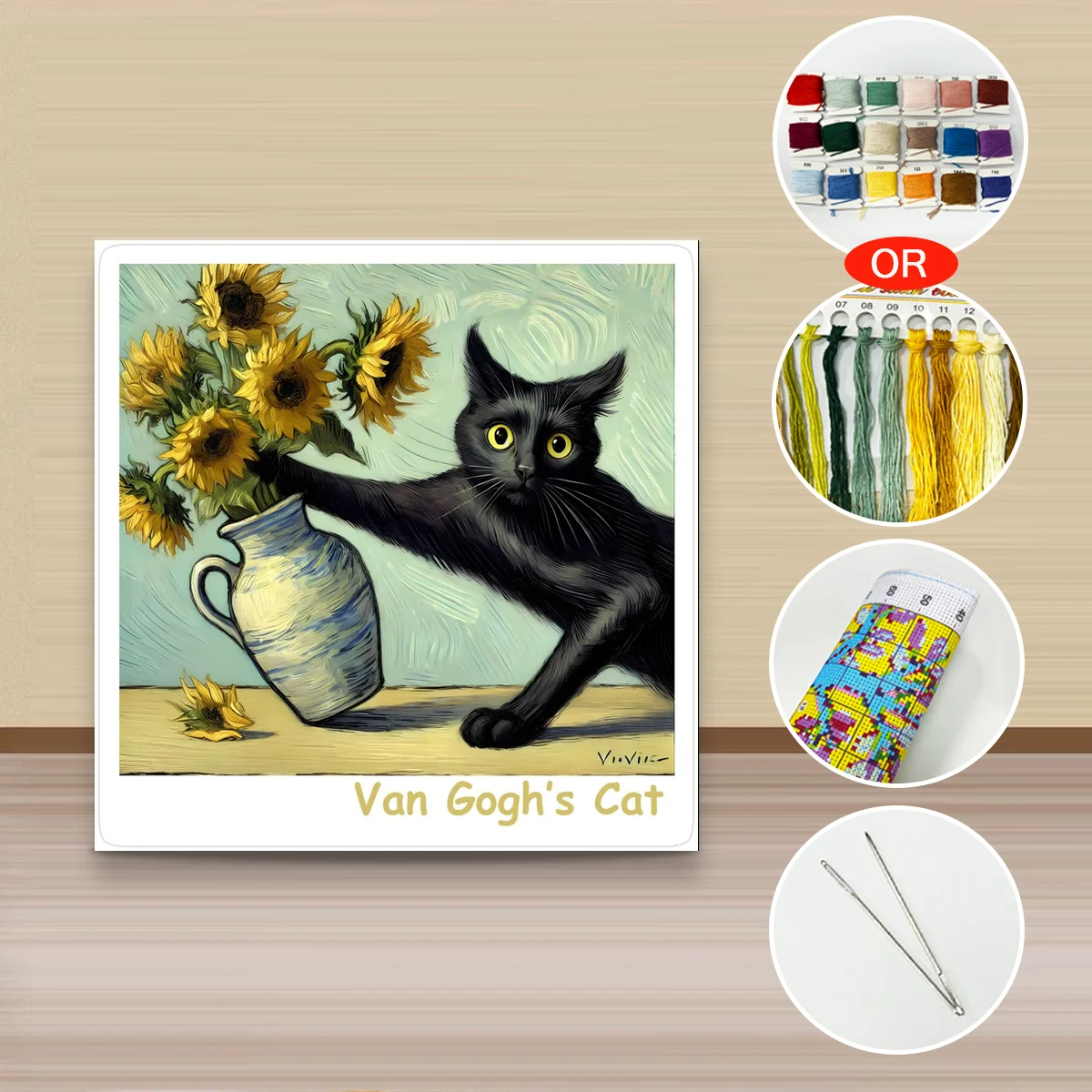 1PC 40X40CM/15.74in ,11Ct/14Ct - огляд і ціна Embroidery Cat