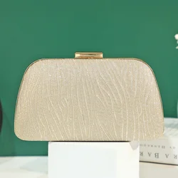 Luxury Sequins Shell Clutch Bag Designer Clip Chain Women Shoulder Bags Gold Silver Lady Sparkling Evening Bag Small Party Purse