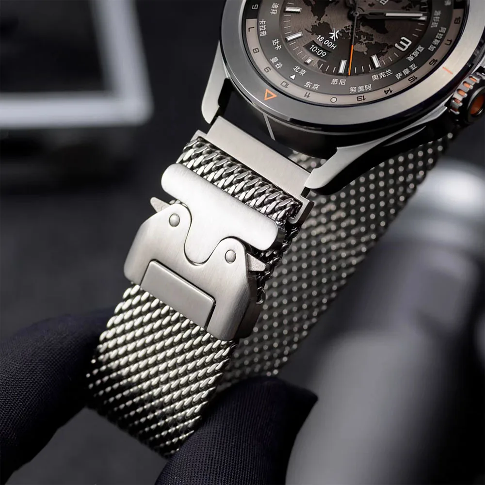 22mm 20mm band for Samsung Galaxy Watch 4/5 Pro/6 classic/7/Gear s3 Parachute Metal correa Bracelet HUAWEI GT 6 Pro/5/4/3 Strap
