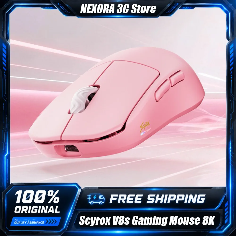 Scyrox V8s Wireless Gaming Mouse PAW3950 Sensor 8K Polling Rate Ultra-lightweight E-sports Mice for Small Medium Hands Claw Grip